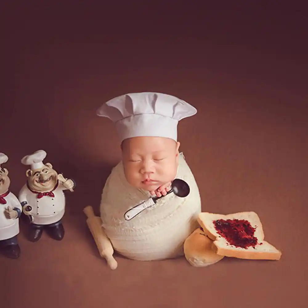 chef baby photoshoot