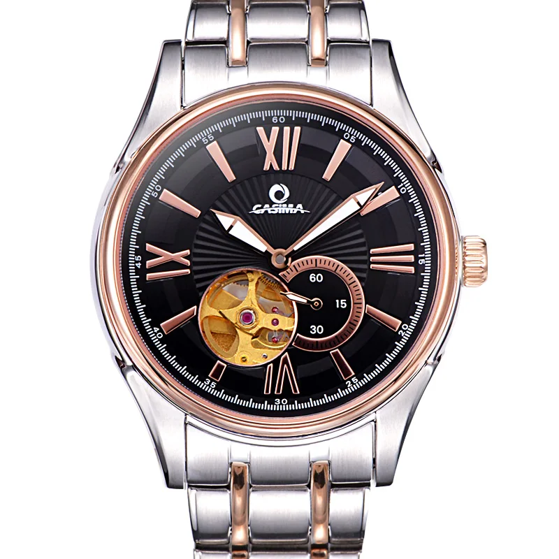 CASIMA font b watches b font men stainless steel automatic mechanical men font b watches b