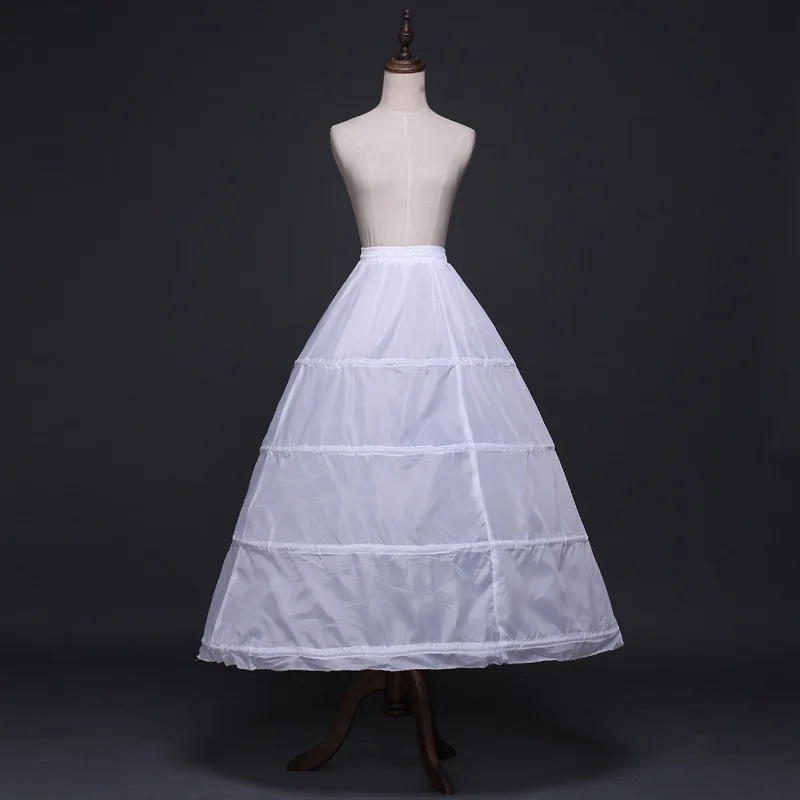 New Cheap Long Wedding Bridal Petticoats for Dress 4 Hoop Ball Gown Crinoline Petticoat Accessories | Свадьбы и торжества
