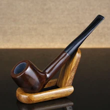 Классическая деревянная линейка трубы бесплатные инструменты подарочный набор курительная табачная Труба 9 мм фильтр ручной работы эбеновая деревянная курительная трубка