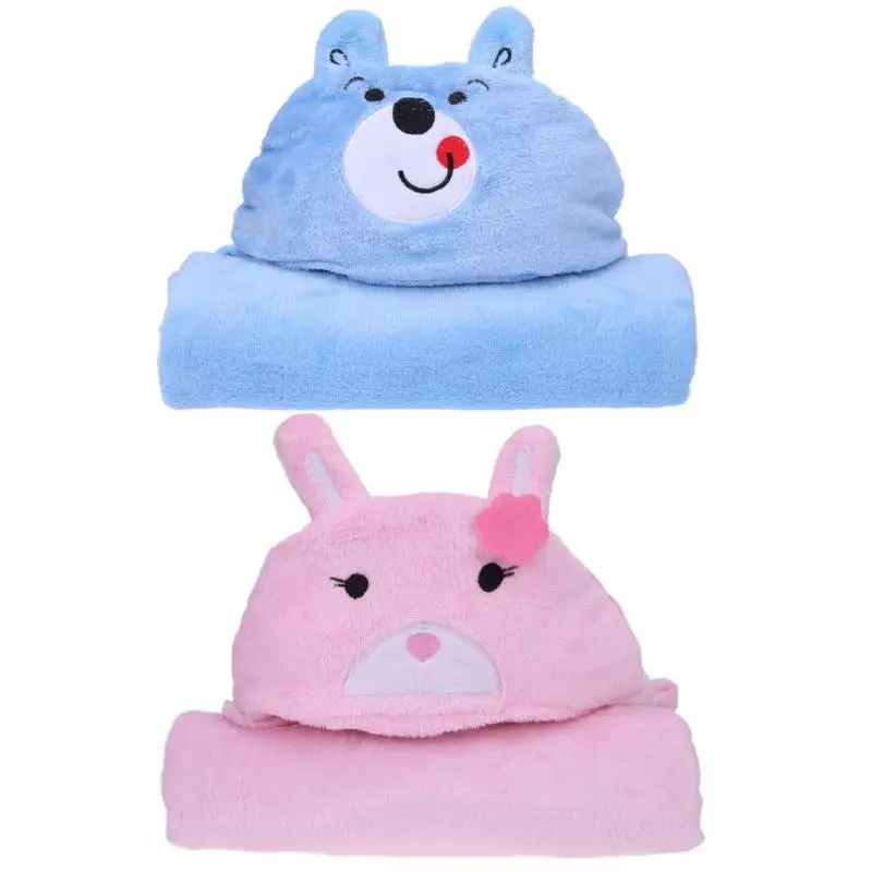 

Comfortable Baby Bath Towel Kids Hooded Cloak Blanket Infant Toddler Bath Towel Cartoon Fleece Pattern Bath Robe Beach Towels