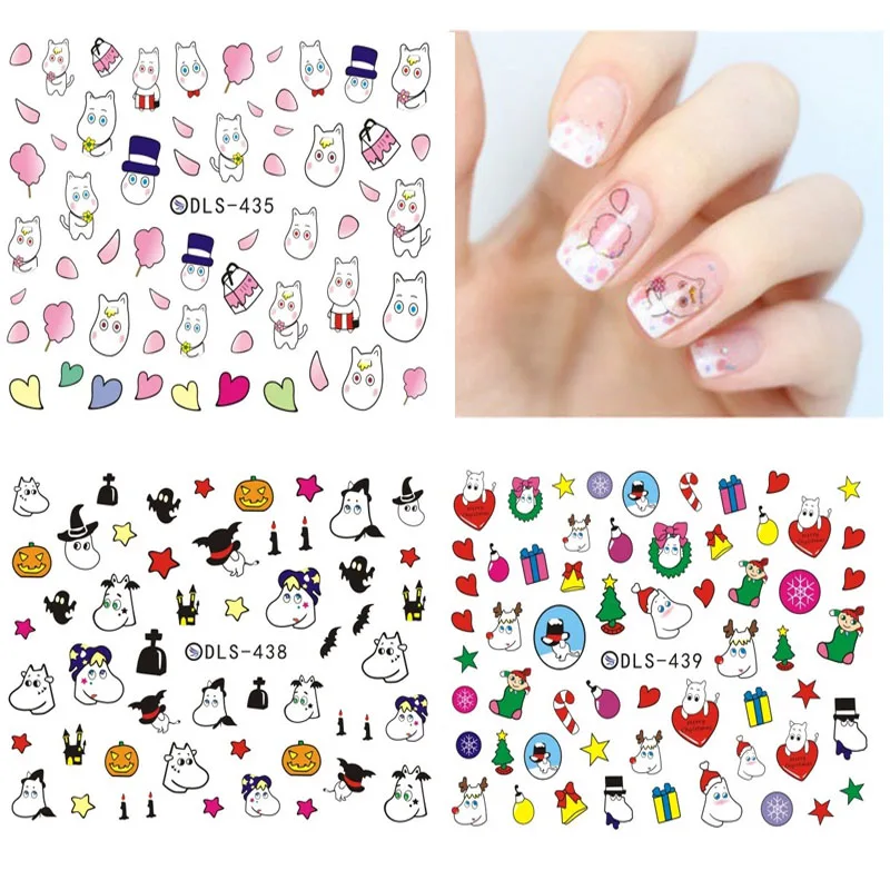 dls418 439 2017 water transfer foils nail art sticker christmas water decals nails