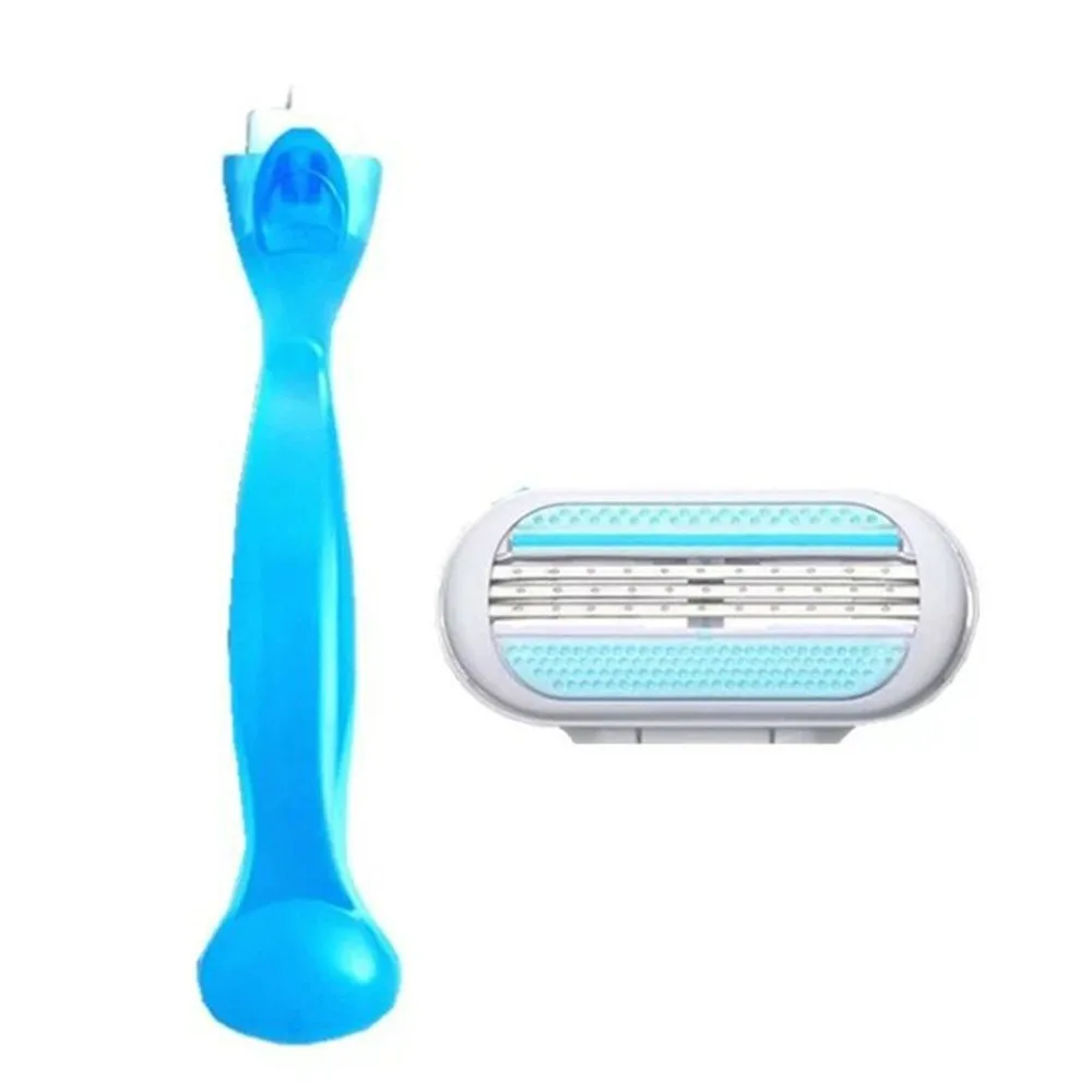 

3 Layers Hair Removal Tool Long Handle Body Health Care Depilator Hair Remover Female Epilator Razors Painless Manual