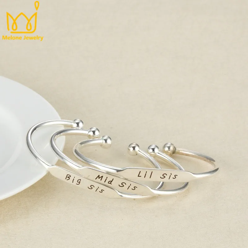 

2017 Gold and Silver Color Simple Bar Warp Bracelets Bangles Customize Personalized Inspirational Cuff Letters Bracelets Womens