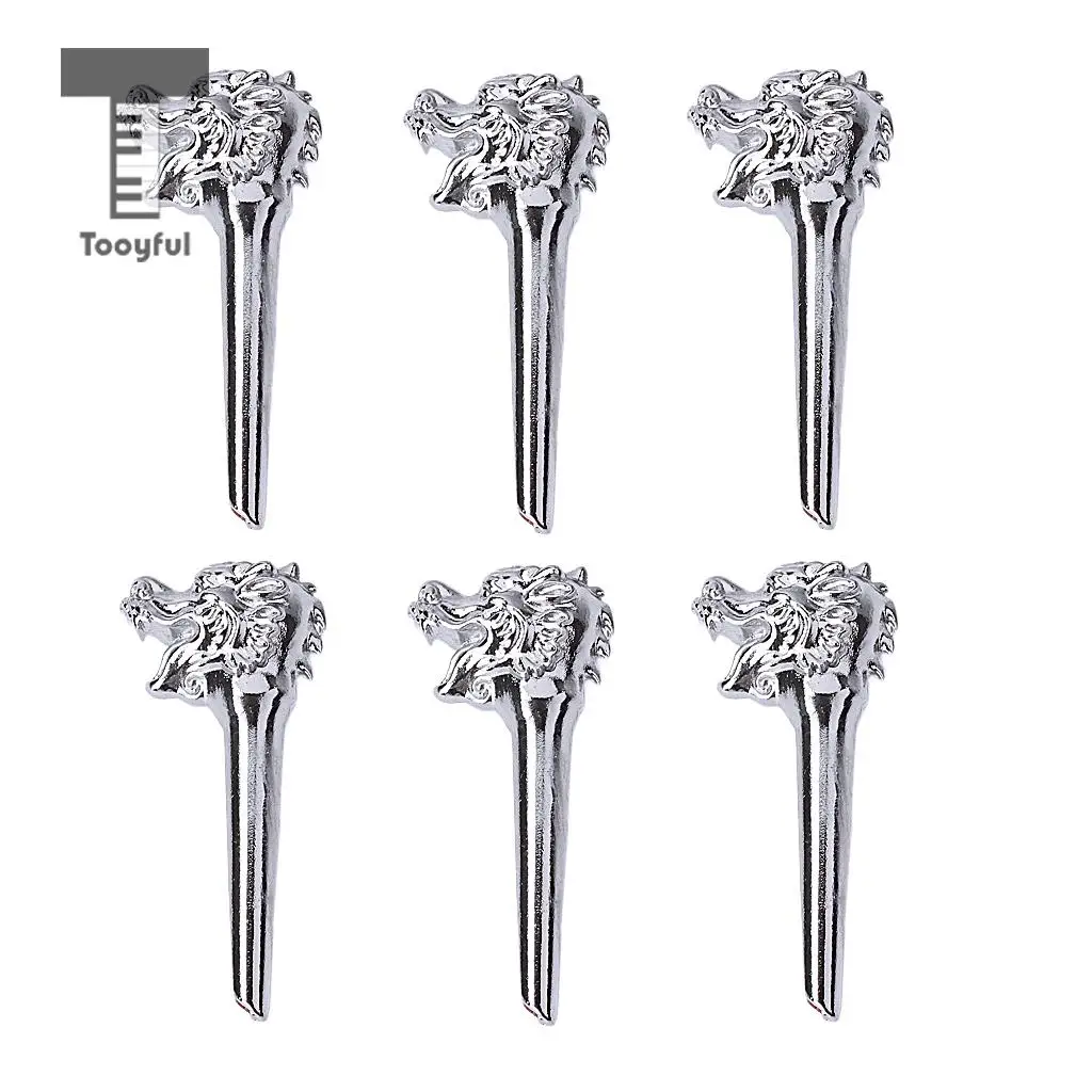 Tooyful Set of 6 Acoustic Bass Guitar/Mandolin Bridge Pins Replacement Parts black