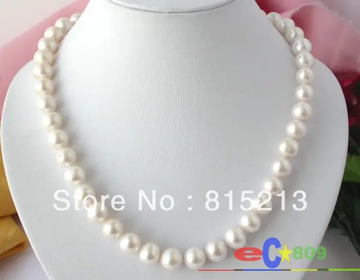 

ddh001623 AAA++ 12MM WHITE ROUND CULTURED PEARL NECKLACE 14KGP 28% Discount