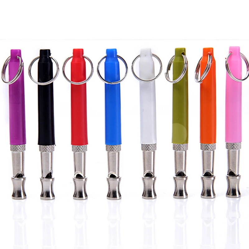

Stainless steel Adjustable Pet Dogs Whistle Anti Bark Ultrasonic Sound Dogs Training Flute Interactive Pets training Supplies