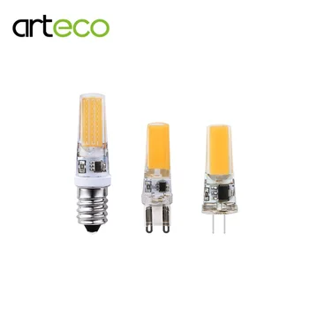 

LED Lamp G4 G9 E14 AC 220V COB LED Bulb White / Warm White Silicon Lampshade mi light bulb 1pcs for Home Decorations