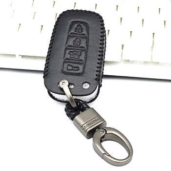 

Genuine Leather Car Key Case Cover Keychain For Kia Rio K2 Ceed Sportage Soul Sorento Cerato Spectra Carens Key Leather Shell