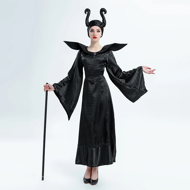 悪事を働くのハロウィンの衣装魔女コスプレおとぎ話睡眠美容呪い魔術黒ドレスセクシーな衣装 Halloween Costume Costume For Womenhalloween Costumes For Women Aliexpress