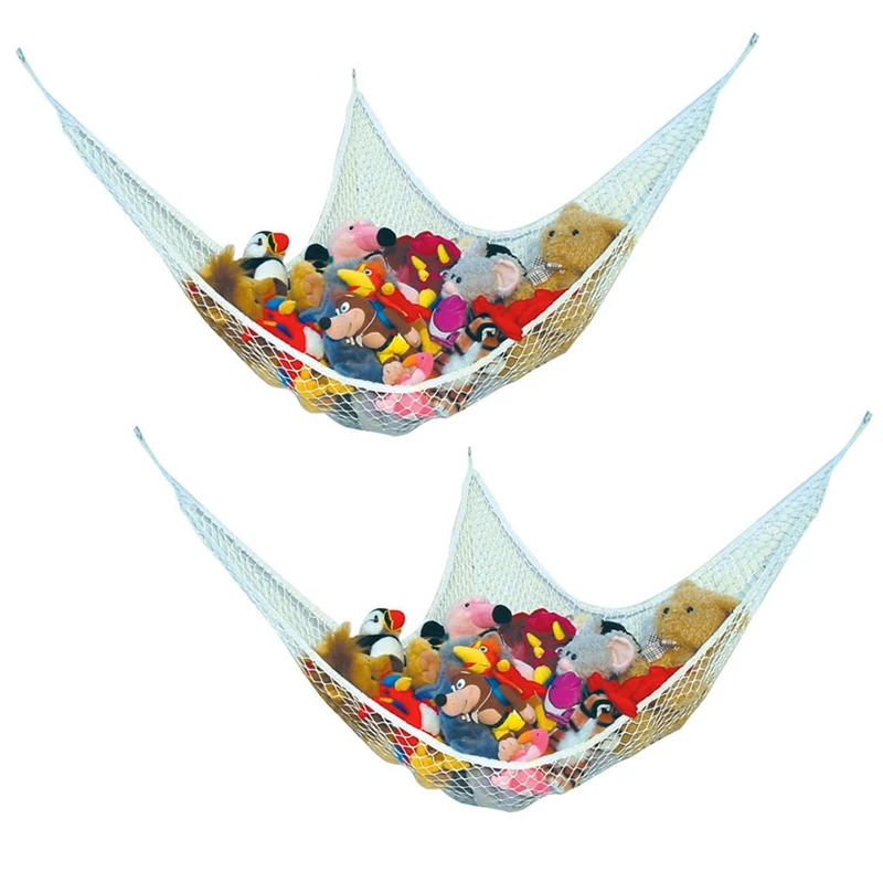 New Easy install uninstall 3PCS Lionheart Jumbo Toy Hammocks Net Organizer Stuffed Animals Storage Nylon