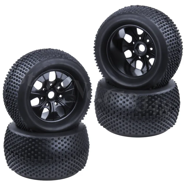 Cheap 4Pcs/lot 140mm RC 1/8 Monster Truck Rubber Tires & Plastic Wheel Rims 17mm For RC 1:8 HSP Baja Cheap 4Pcs/lot 140mm RC 1/8 Monster Truck Rubber Tires & Plastic Wheel Rims 17mm For RC 1:8 HSP Baja