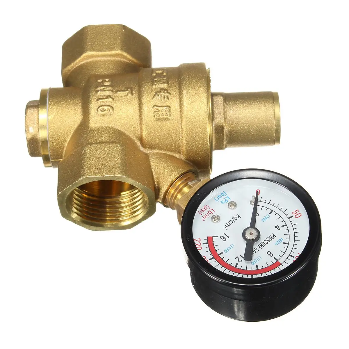 Редуктор регулятора давления воды DN20 NPT 3/4 &quotРегулируемый с манометром PN 1 6 для