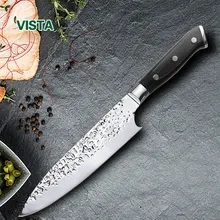 Chef Knife Kitchen Knives Steel 8 Inch Stainless 7Cr17 Meat Cutter Sushi Knife Pakka Wood Handle Razor Sharp blade Top Grade