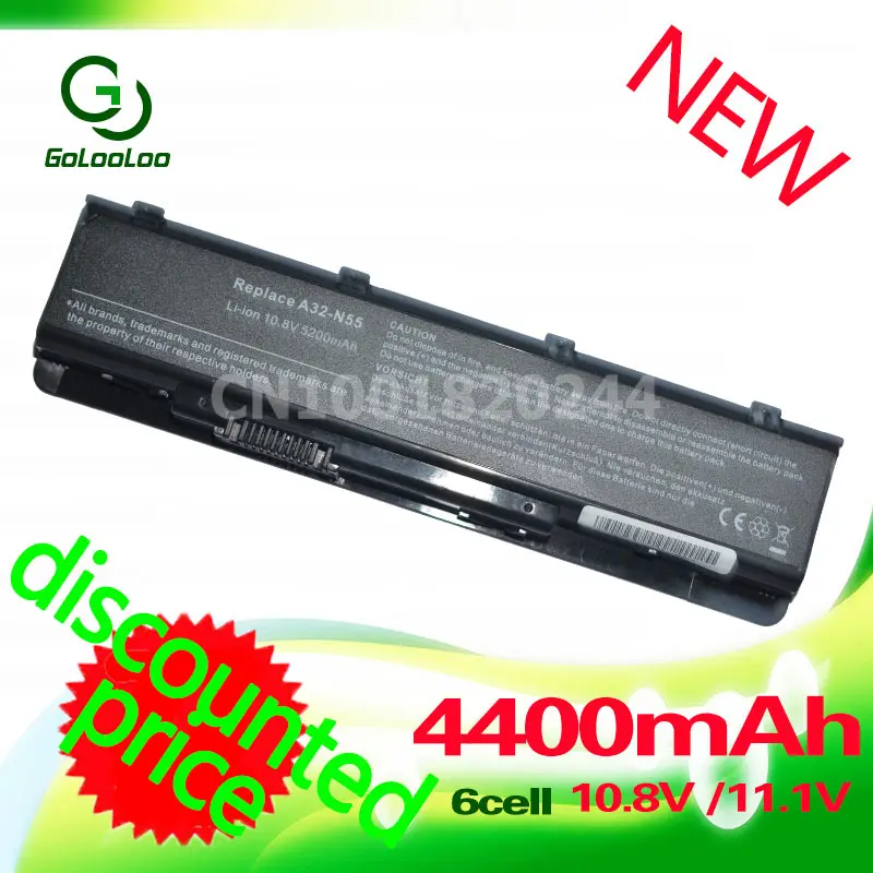 Golooloo Аккумулятор для ноутбука ASUS A32-N55 N55 N75S N45 N45SF N45E N55S N45SJ N75SF N45F N45SL N55SF N75SJ N45J N45SN N55SL