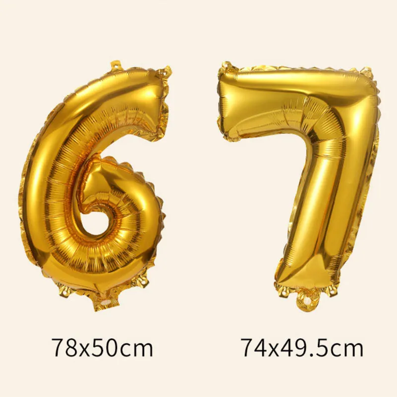 32inch number balloons -size 67