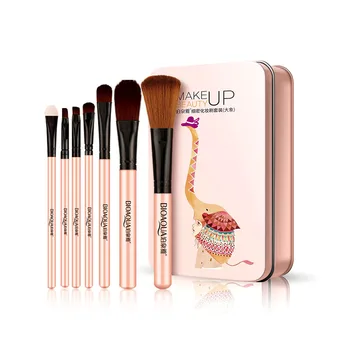 

7PCS Makeup Soft Brush Double Color Optional Set Of Multi-Purpose Decorative Face Eye Shadow Brush Eyebrow Brush Short Handle