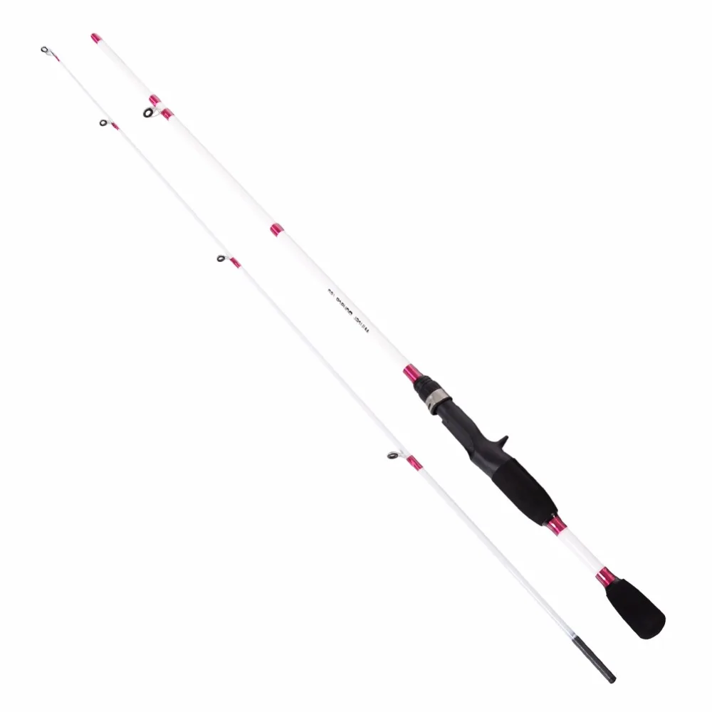 

white 1.5M 1.68M 1.8M 6-12g Lure Weight 6-12LB line weight Carbon Fiber Casting Lure Fishing Rods hard Rock Carbon Fishing Pole