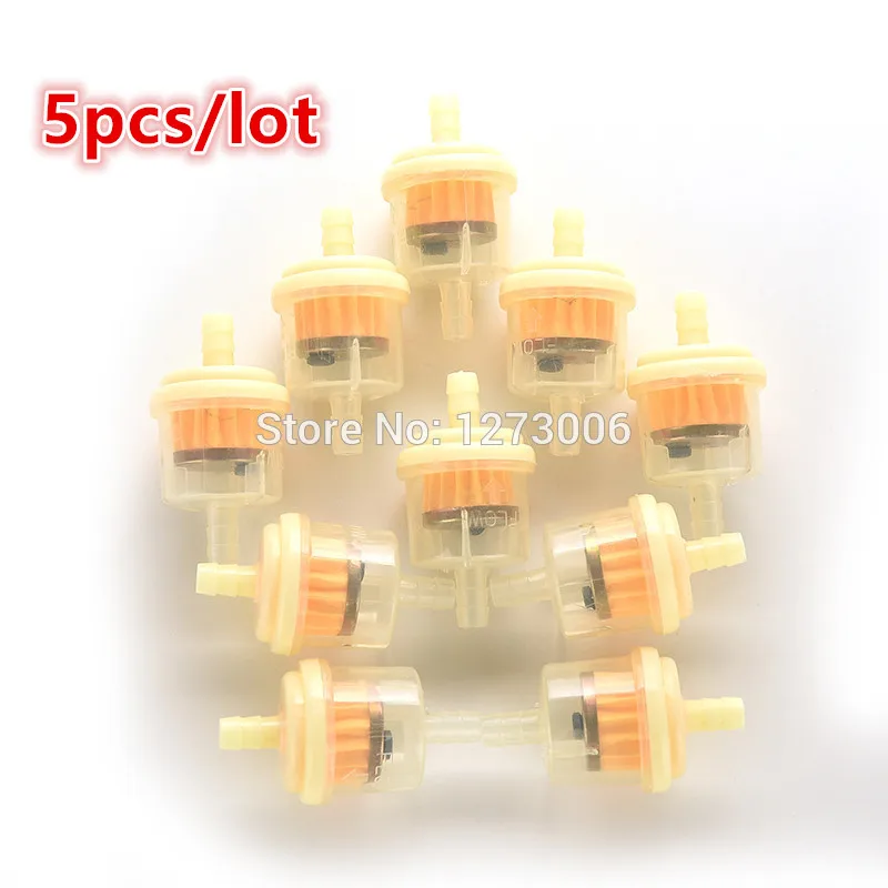 5pcs/lot Fuel Filter Fits for Car Motorcycle Clear Inline Gas