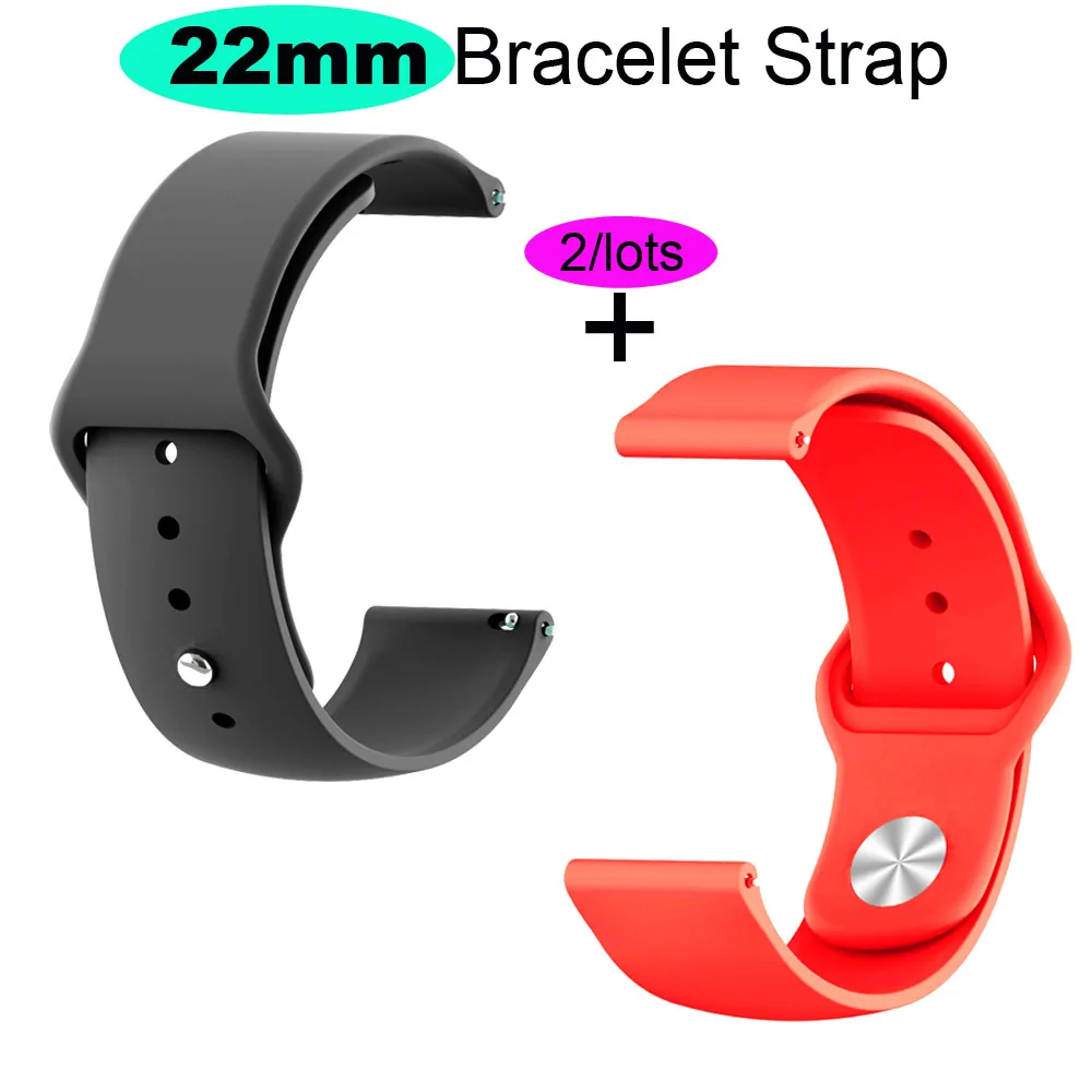 

22mm Silicone Bracelet Strap For Huami Amazfit Pace Stratos Watch Band For Huawei Watch GT Honor Magic Dream Correa For Samsung