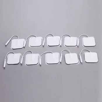 

DHL Freeshipping 5000pcs/lot Tens Machine Electrode Pads with cable for full body massager pulse therapy machine pad 4*4cm
