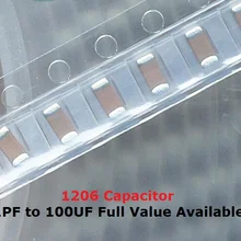 100 шт. 1206 SMD конденсатор с алюминиевой крышкой, комплект 16 V, алюминиевая крышка, 25В 10 мкФ 22 мкФ 33 мкФ 47 мкФ 100 мкФ 106 107 226 336 476 K/M/Z X7R постоянной ёмкости, универсальный конденсатор 1206 10 мкФ