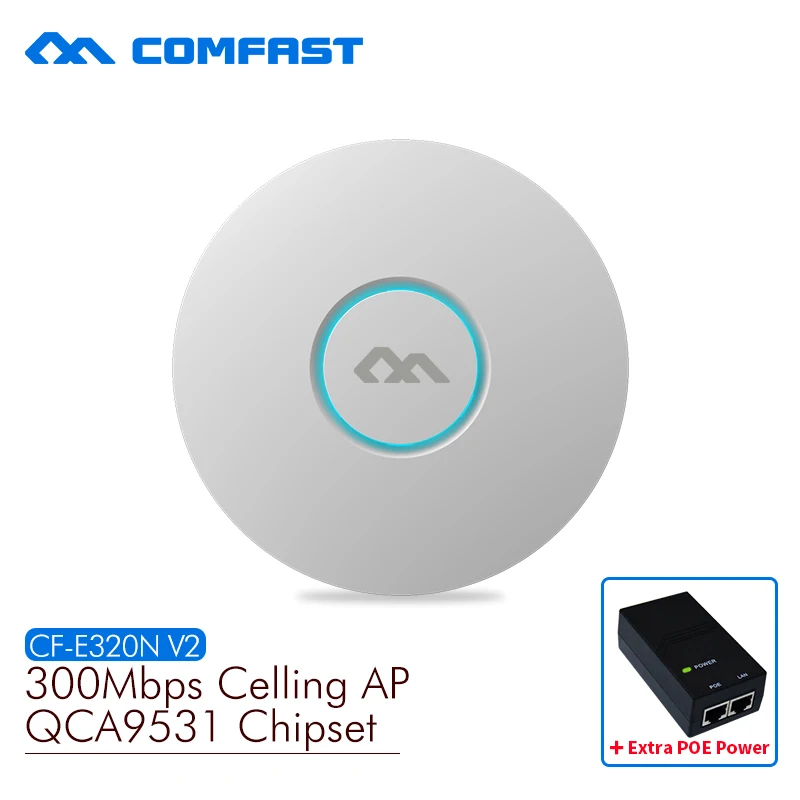 COMFAST wireless Ap CF-E320N-V2 300Mbps Ceiling AP 802.11b/g/n wifi router Indoor AP for big area wifi coverage Access Point AP COMFAST wireless Ap CF-E320N-V2 300Mbps Ceiling AP 802.11b/g/n wifi router Indoor AP for big area wifi coverage Access Point AP