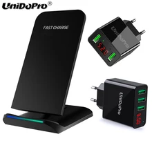 Qi Беспроводная зарядка для razer Phone 2 Snapdragon 845 игровая Беспроводное зарядное утройство для телефона Pad& EU Plug w/светодиодный дисплей AC настенное зарядное устройство