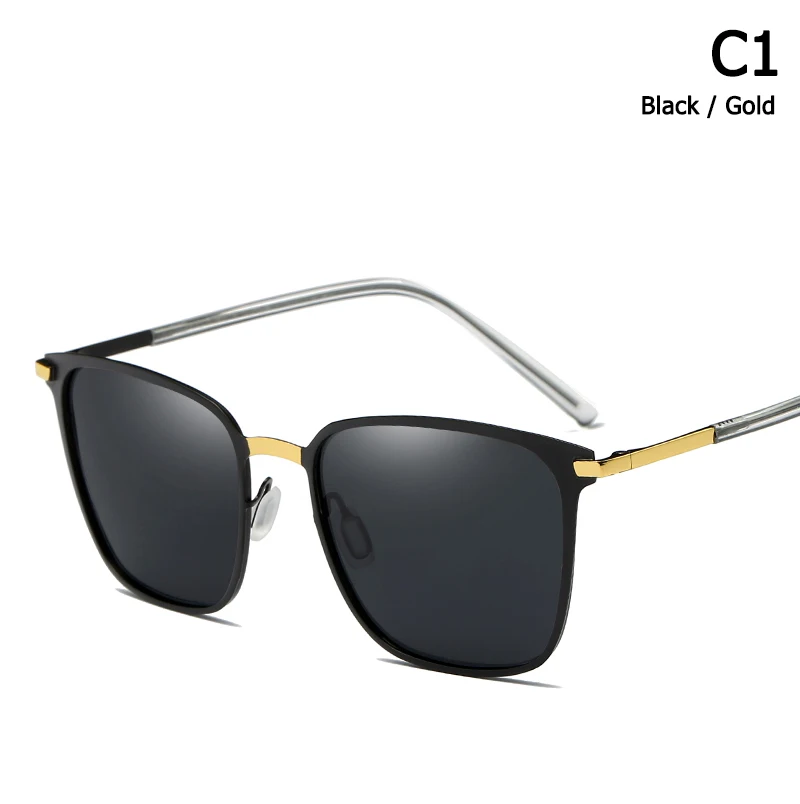 JackJad Модные мужские крутые поляризационные квадратные стильные солнцезащитные очки для вождения фирменный дизайн солнцезащитные очки Oculos De Sol Masculino 0864 - Цвет линз: C1