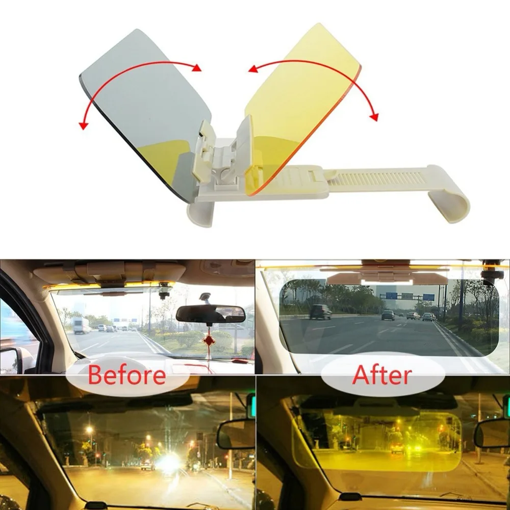 

Car Sun Visor HD Anti Sunlight Dazzling Goggle Day Night Vision Driving Mirror UV Fold Flip Down Clear View