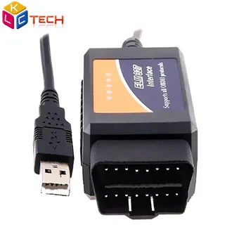 

50pcs/lot Latest usb elm327 Interface Scanner OBD2 OBD II Auto Car Diagnostic Scan Tool ELM 327 USB V1.5