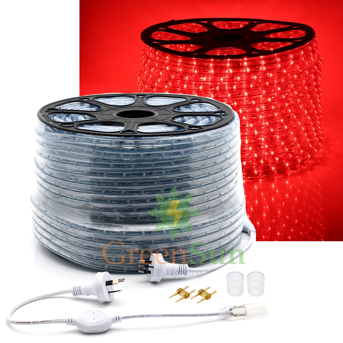 

Red 20-50M M36 leds/m 2-Wire LED Strip Rope Light Waterproof IP68 Home Garden Xmas Lamp LED Strip Light With Power line