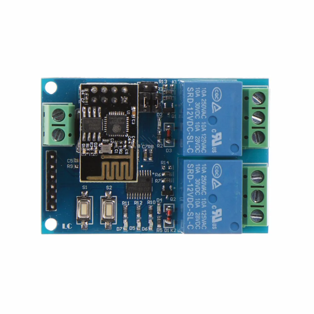 

WIFI Relay Module ESP8266 IOT APP Controller 2-Channel For Smart Home 12V