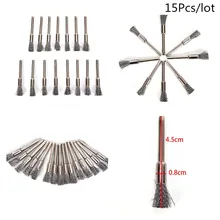 15 шт./лот 40 мм в упаковке электрическая шлифовальная проволочная щетка стальная вращающаяся щетка проволочная щетка шлифовальный станок инструмент