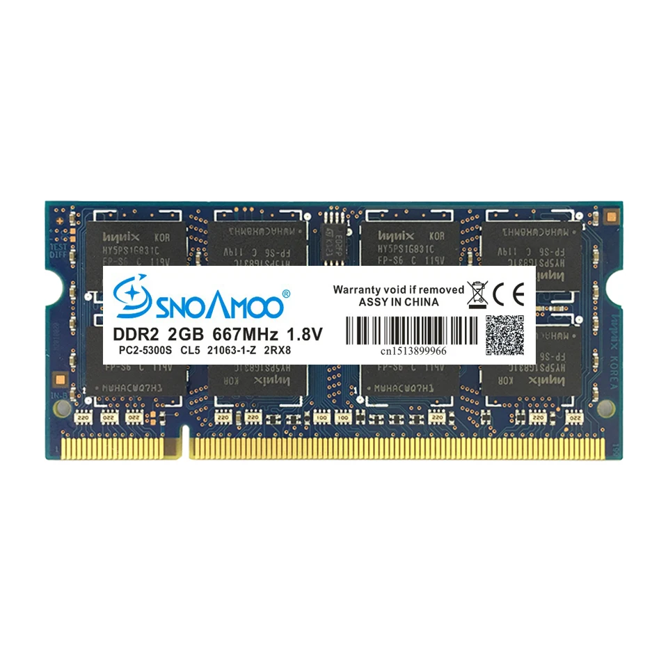 SNOAMOO ноутбук память DDR2 1 ГБ 667 МГц PC2-5300S 800 МГц PC2-6400S 200Pin Ноутбук DDR2 1 ГБ CL5 1,8 в DIMM ram пожизненная Гарантия