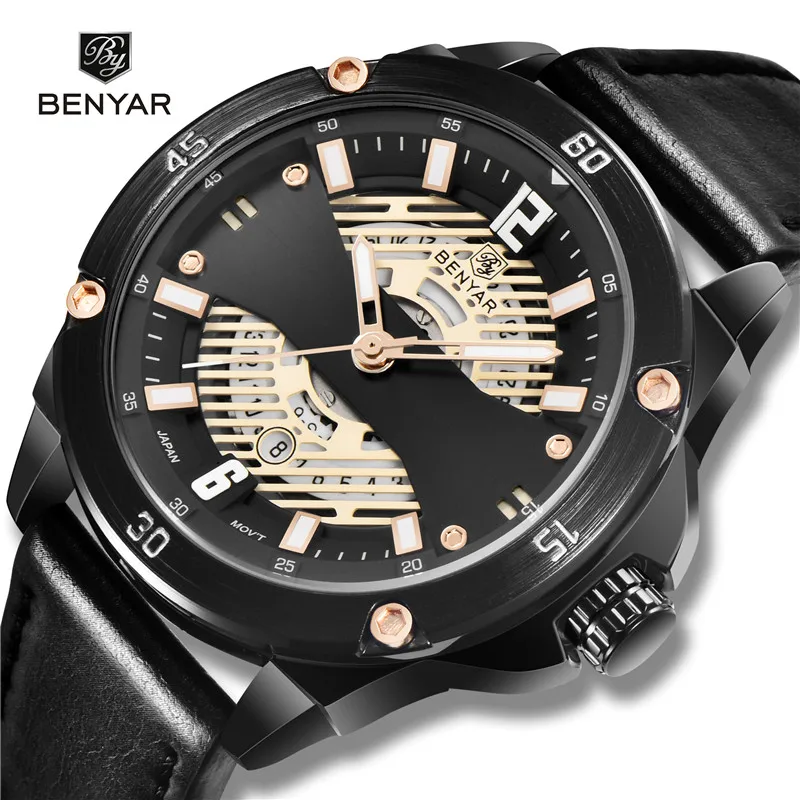 

Men's Watches BENYAR 2019 New Top Brand Luxury Fashion Quartz Watch Men Casual Waterproof Sports Wrist Watch Relogio Masculino
