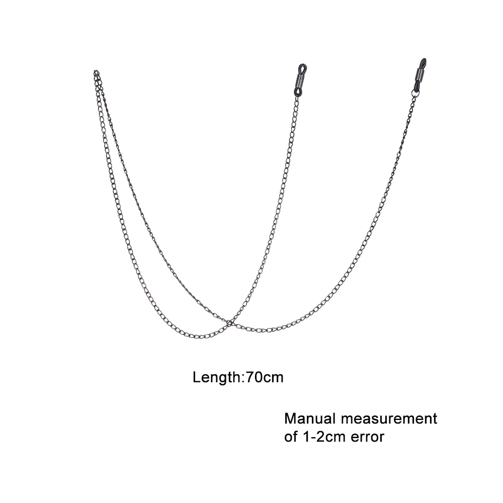 70 см Противоскользящий ремешок для очков металлический цепной шнур для очков для чтения Держатель шейный ремешок веревочный кронштейн для солнцезащитных очков аксессуары для очков