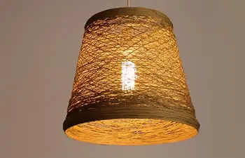 

Bamboo Bedroom Pendant Lights lighting balcony restaurant rattan bar Chinese retro pastoral bamboo rattan lamp ZB9985