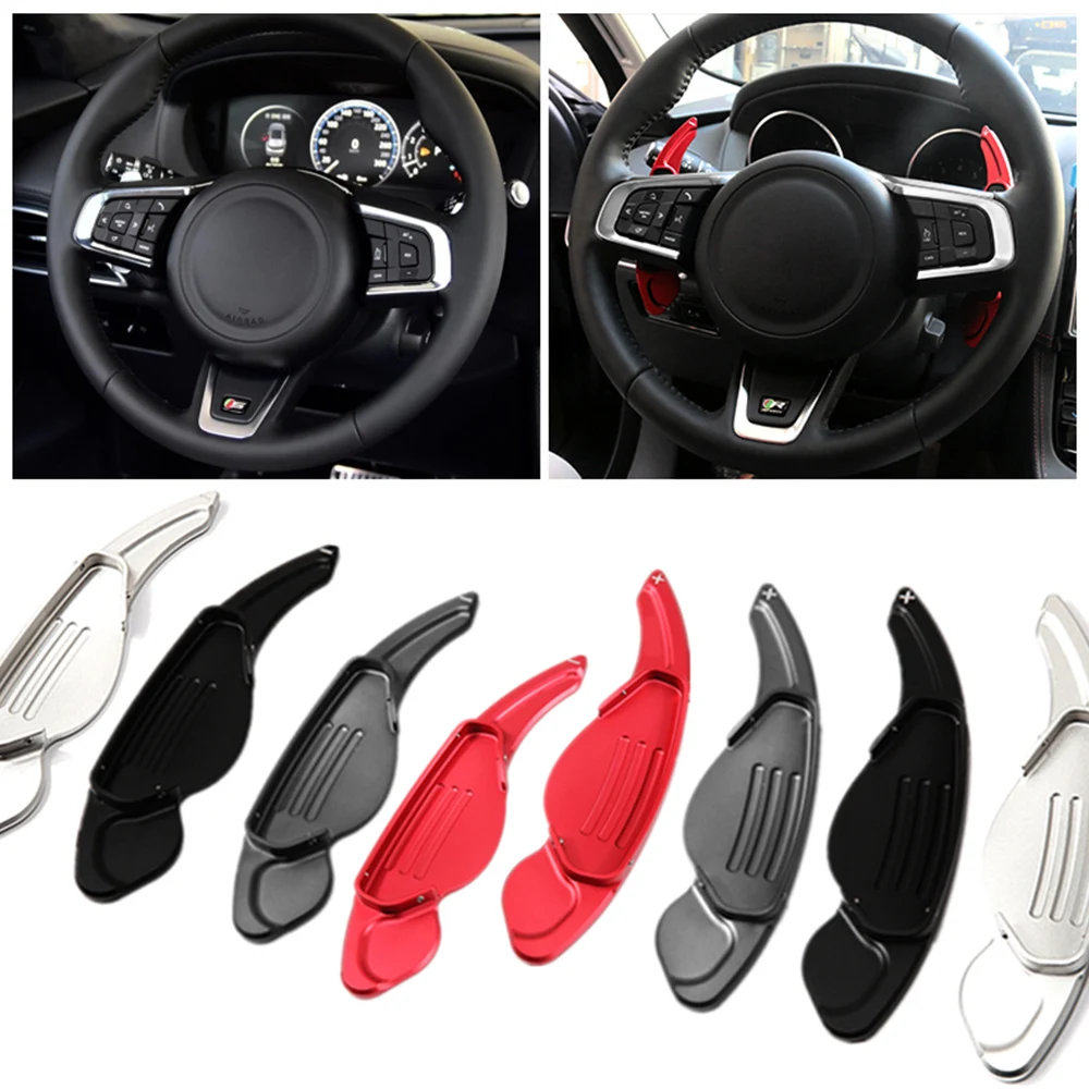 

Car shift paddles for Jaguar XF XE XJ F-PACE F-TYPE X760 X260 X761 X351 Steering wheel shifter extension car sticker Accessories