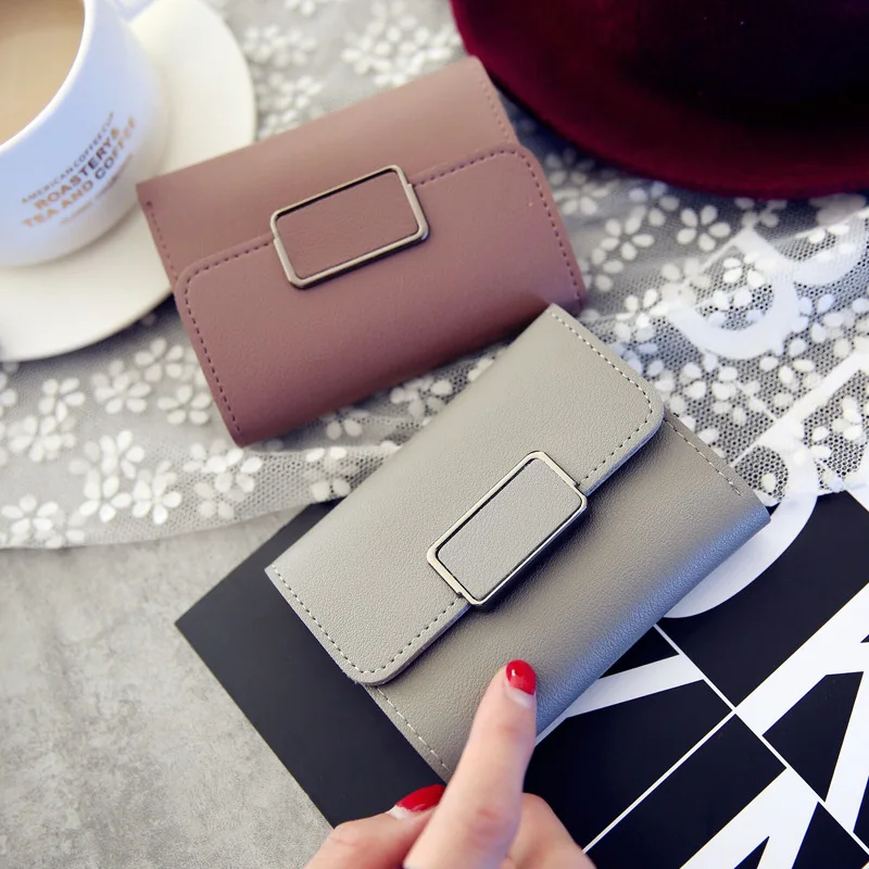Women's Wallets Money Small Casual  Wallet Fashion Female Short Mini All-match Korean Students Purse Love Small Wallet 236