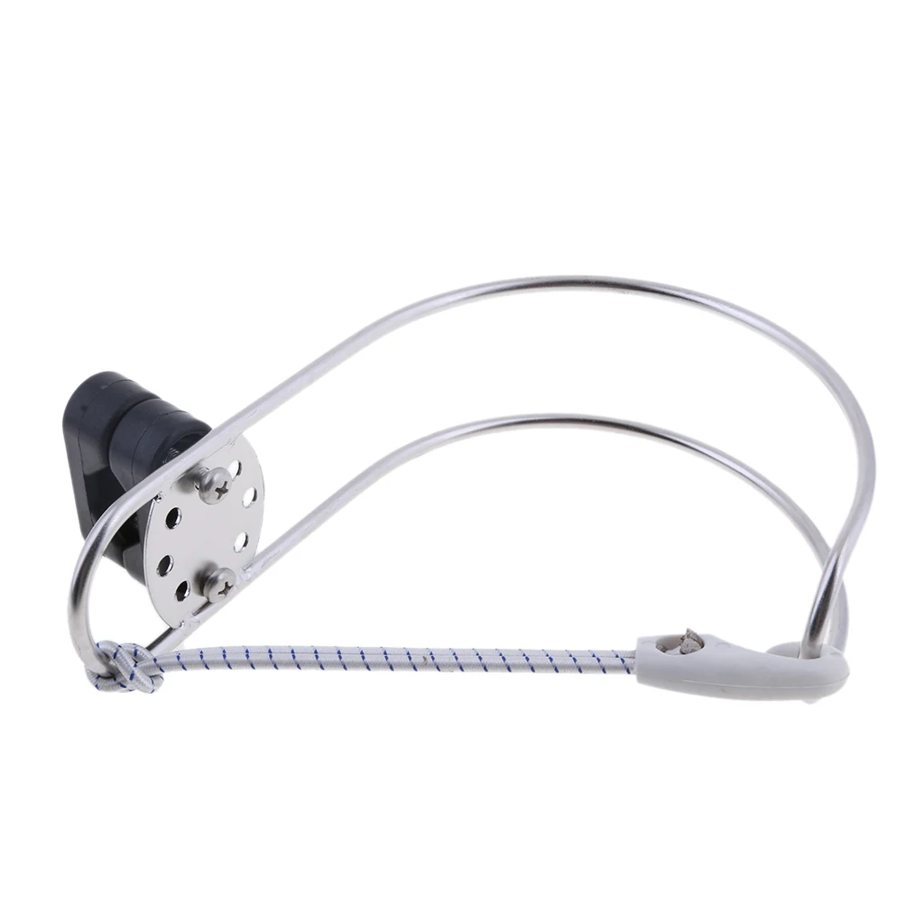 Stainless Steel Horseshoe Bracket Life Buoys Ring Holder Plastic Mount