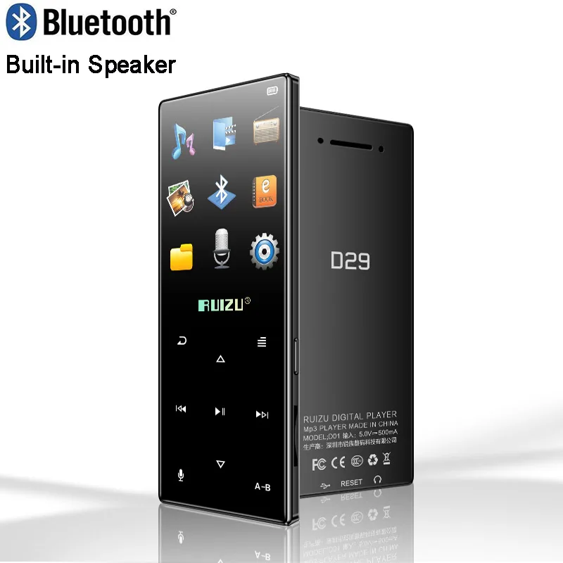 Оригинальный новый металлический Bluetooth MP4 плеер ruizu d29 Портативный HiFi музыкальный