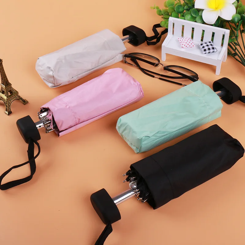 

Small Fashion Folding Umbrella Rain Women Gift Men Mini Pocket Parasol Girls Anti-UV Waterproof Portable Travel UMBRELLAS