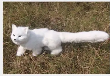  WYZHY simulation white fox birthday gift Christmas gift interior decoration teaching home model orn - 32969656123