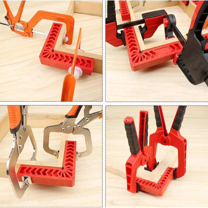  90 Degree Positioning Squares Plastic Clamping Square Right Angle Clamp Woodworking Carpenter Tool