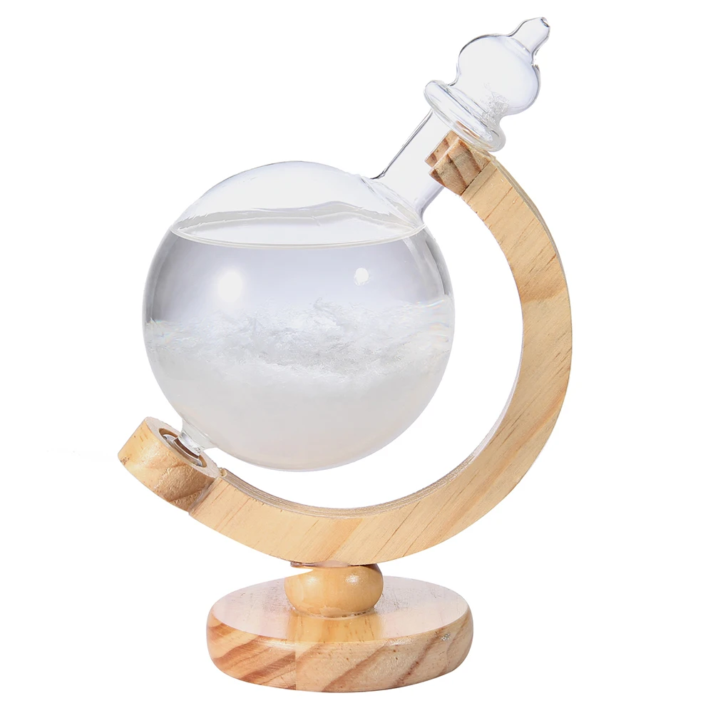 Günstig Kristall Sturm Glasflasche Kugelform Storm Wetter Forecaster Flasche Glas Barometer Predictor Home Office Decor Geburtstagsgeschenk