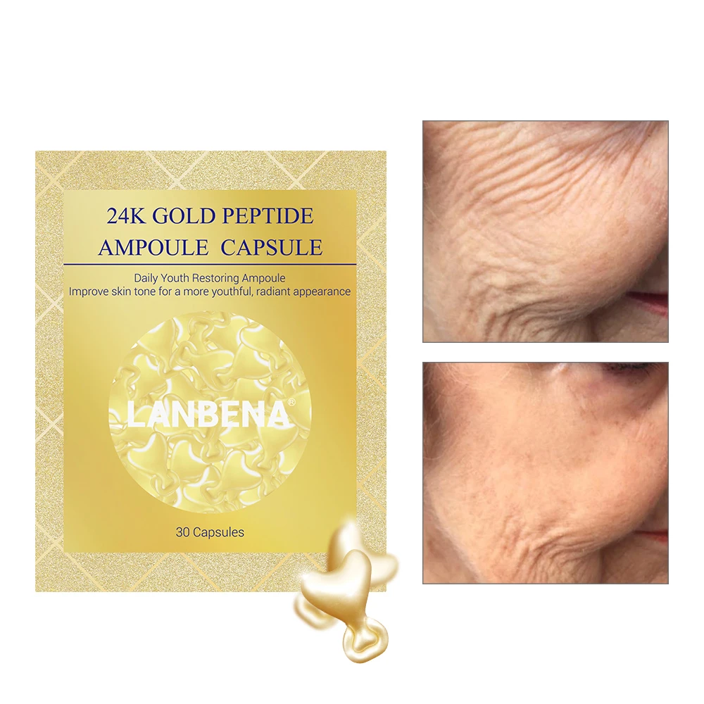LANBENA 30 капсул/коробка Улитка ампулы капсула лицо сыворотка анти-против старения-морщин удалить тонкие линии