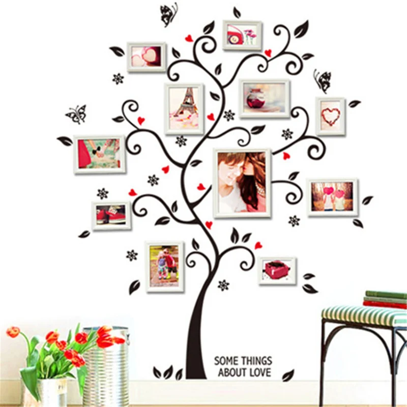

100*120cm DIY Removable Photo Tree Wall Decals Adhesive Wall Stickers Decoration For Living Room Mural Art Home Decor