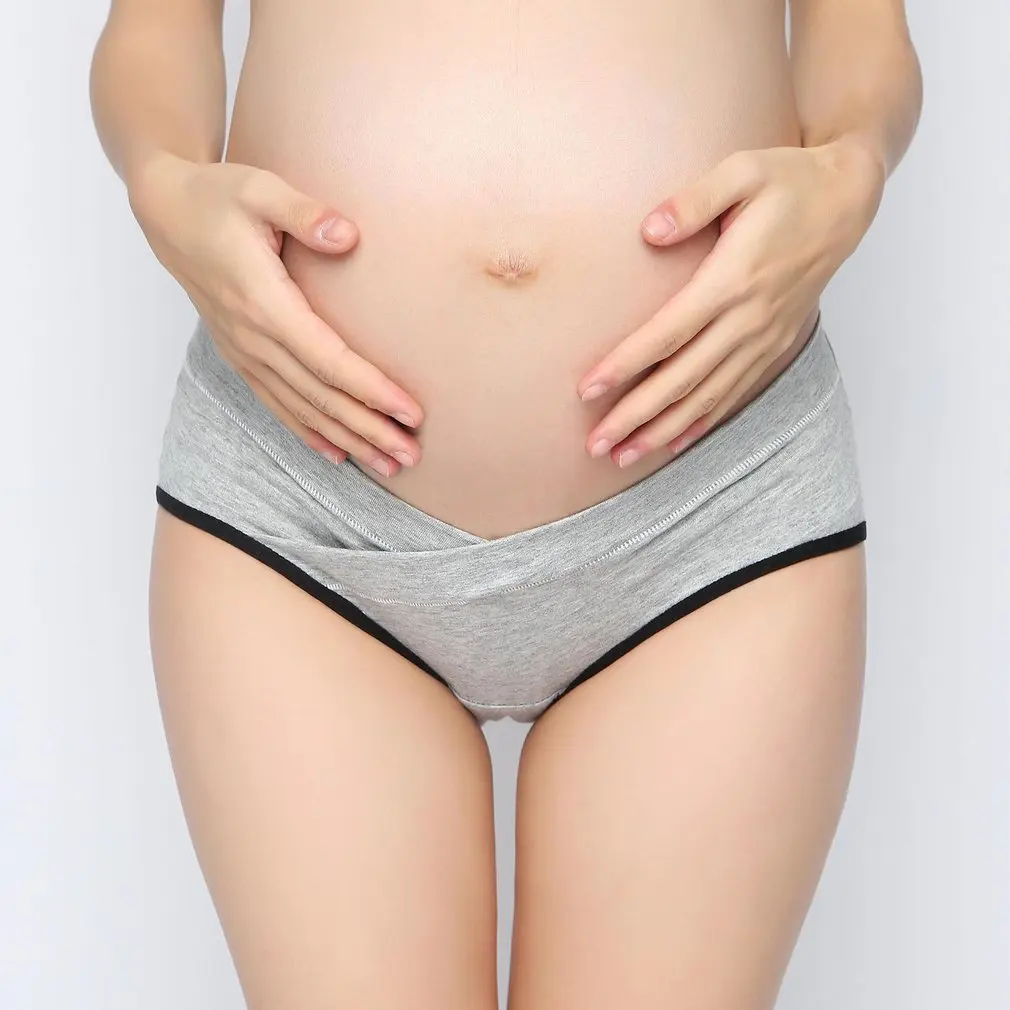 

Fashion Cozy Women Maternity Panties Pregnant Lingerie Low Rise Underwear Breathable Triangular Cross Briefs Clothing