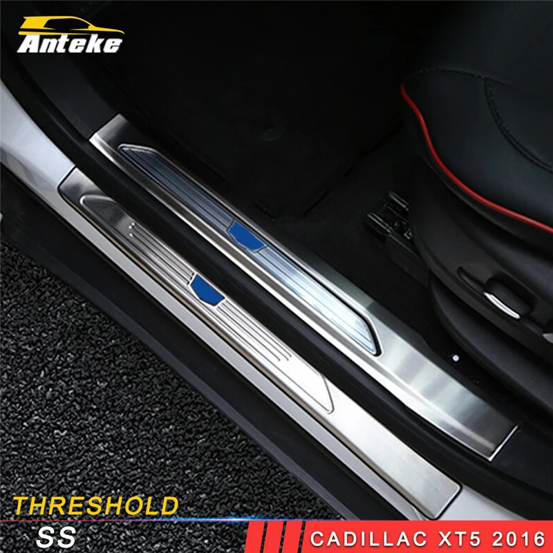 

ANTEKE for Cadillac XT5 2016 Car Styling Door Threshold Sill Scuff Plate Guard Welcome Pedal Stickers Exterior Accessories